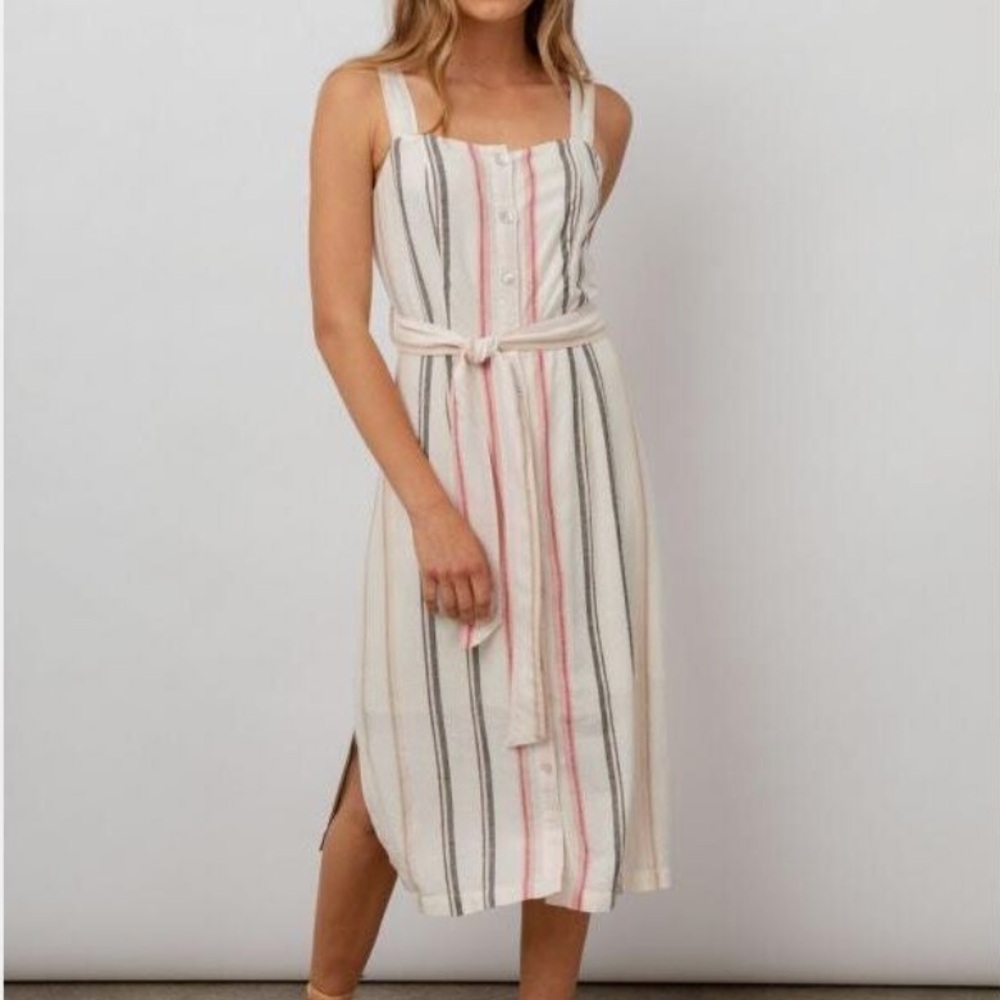 Rails Striped Pink and White Sleeveless Dress